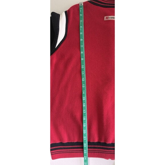 LizGolf Women’s 80s Retro Sporty Zip Cardigan Bomber Varsity Preppy Collegiate L - Picture 9 of 9